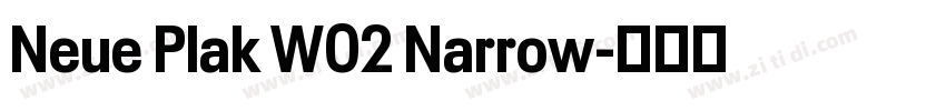 Neue Plak W02 Narrow字体转换